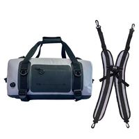 Sac de voyage étanche léger à fermeture roll-top avec poche zippée pour la randonnée, le surf et les courts séjours