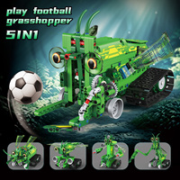 Kit de programmation de robot mécanique télécommandé insecte, jouet créatif de construction MOC pour l'éducation, modèle de blocs de construction pour le football
