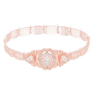 <span class=keywords><strong>Ceinture</strong></span> <span class=keywords><strong>marocaine</strong></span> chic pour femme, <span class=keywords><strong>ceinture</strong></span> de caftan ajourée à fleurs, <span class=keywords><strong>ceinture</strong></span> de mariage <span class=keywords><strong>en</strong></span> métal doré rose avec strass pour femme, chaîne réglable - Product Image 6