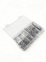 Woking – Lot de 200 goupilles fendues multifonctionnelles, clips en zinc plaqué, type crochet en R, goupilles élastiques
