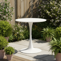 Table en plastique de style nordique, aspect simple, stable, antidérapante, durable, idéale pour les meubles de patio et de café