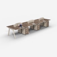 Table de bureau en L poste de travail moderne table de réception de bureau modulaire blanche table de bureau de luxe pour le personnel