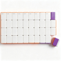 Jeu de Mahjong de luxe moderne américain personnalisé à 3 couleurs superposées, 166 pièces, avec masque Joker et design craquelé, en acrylique transparent vert, pour le jeu de hasard
