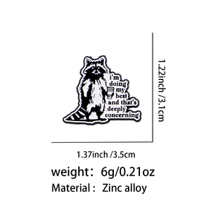 Pin <span class=keywords><strong>de</strong></span> esmalte <span class=keywords><strong>de</strong></span> mapache lindo, broche, insignia para solapa, para mochila, accesorios <span class=keywords><strong>de</strong></span> ropa, joyería <span class=keywords><strong>de</strong></span> moda, regalos - Product Image 2