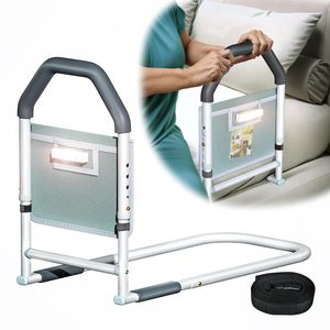 Barre d'appui pratique pour lit, idéale pour la sécurité des personnes âgées et des seniors, accessoire de déambulateur pliable pour la maison - Product Image 2