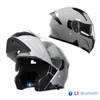 SOMAN SM965 Nuovo Casco Moto Unisex Aperto con Doppia Visiera e Telecamera Integrata, Certificato ABS DOT ECE