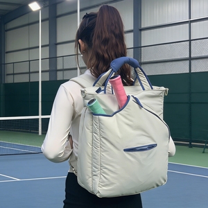 Сумка для пиклбола RTS Puffy для женщин, нейлоновая, с мягкой подкладкой, с плечевым ремнем, стеганая, в стиле пуховика, рюкзак для пиклбола - Product Image 1