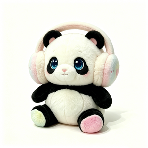Peluche Panda Assis Personnalisé avec Cache-Oreilles, Grandes Yeux, Unisexe, Poupée d'Halloween pour 0-24 Mois - Product Image 4