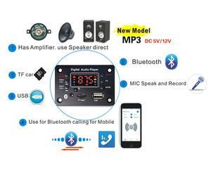 Placa decodificadora de altavoz de música con reproductor de MP3 con módulos de audio de pantalla digital LED - Product Image 6