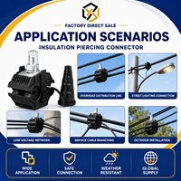 Connecteur électrique YIKA 1KV à contact en cuivre, boîtier ABS, courant nominal 350A, étanche IP66, à perforation d'isolation KN4-150
