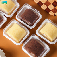 Boîte à gâteau transparente sophistiquée de bonne qualité 12,3*10,5*7,2 cm, boîte à gâteau réglable pour boulangerie, emballage en plastique pour gâteau