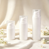 Bouteille à pompe extrudée monocouche blanche personnalisable 15ml portable 30ml 50ml pour cosmétiques et soins de la peau, jetable