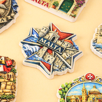 Imán de Resina para Refrigerador con Diseño Moderno Personalizado al por Mayor, Recuerdo Turístico de Malta en 3D de Tamaño Mediano para Aniversario