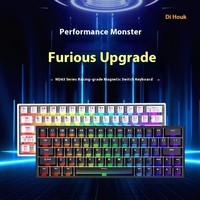 Keyboard Gaming Mekanik ND63 Ultra/Max dengan Sakelar Magnetik, Rapid Trigger 8000Hz, 68 Tombol, RGB Backlit, Gasket untuk PC Esports