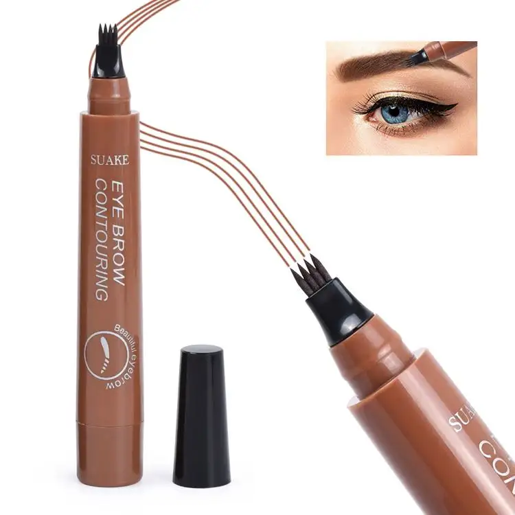 hot sell cheap customized logo easy remove long lasting water proof eye brow pencil waterproof liquid eyebrow tattoo pencil