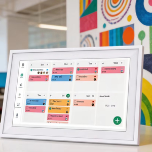 Écran tactile intelligent de 15,6 pouces avec calendrier numérique, affichage WiFi et fonction cadre <span class=keywords><strong>photo</strong></span>, compatible avec Google iCloud Sync - Product Image 1