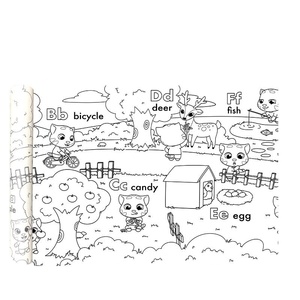 Keybaby Géant Impression Tom Cat Coloriage Papier Parchemin Arts Muraux Avec 12 Crayons Pour Enfants - Product Image 5