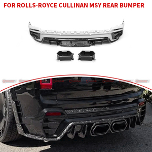 Conjunto de Parachoques Trasero de Fibra de Carbono Seca Estilo MSY con Punta de Tubo de Escape Central para Rolls-Royce Cullinan SUV 2025 - Product Image 4
