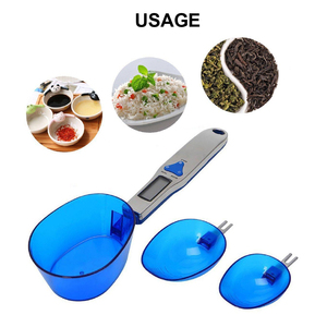 Cuillère à mesurer électronique numérique <span class=keywords><strong>de</strong></span> gramme <span class=keywords><strong>Balance</strong></span> <span class=keywords><strong>de</strong></span> <span class=keywords><strong>cuisine</strong></span> Trois cuillères remplaçables pesant mesurer la farine épices crème beurre thé - Product Image 3