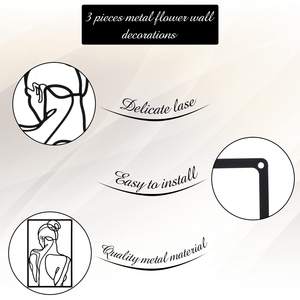 Diy Nordic Interior Sala de estar Artículos decorativos de lujo Objetos Abstractos Mujer Hierro forjado Colgante Metal Arte de <span class=keywords><strong>la</strong></span> pared Decoración para el hogar - Product Image 6