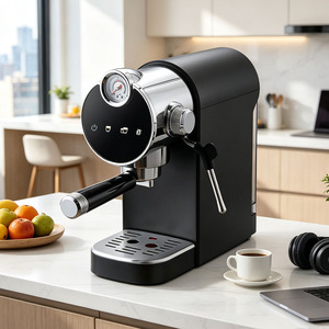 Máquina de Café Espresso Semiautomática de 1350W con Pantalla Táctil a Color y Calentamiento por Termobloque para el Hogar, Suministro de <span class=keywords><strong>Empresa</strong></span> Comercializadora - Product Image 1