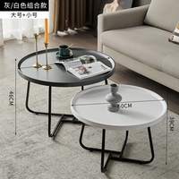 Table d'appoint, salon, petite maison, table à thé, maison moderne, petite table à thé circulaire, table ronde créative