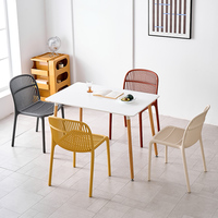 Chaises de salle à manger en plastique PP modernes et abordables pour événements, hôtels et cafés – Style nordique pour l'extérieur