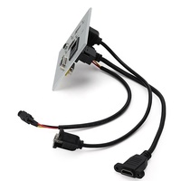 Plaque murale intelligente en alliage d'aluminium USB 3.5mm Audio Ethernet RJ45 CAT5 Type 86 avec câble