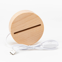 Lampe de nuit LED 3D personnalisée autoportante réutilisable RGB blanc chaud USB avec base en bois, thème Amour, panneau mural artistique et de collection