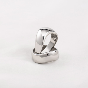 yunnique Geometric Titanium Steel <b>Ring</b> Unisex Fashion Jewelry Gift <b>Plain</b> Design XYR0097 - Product Image 1