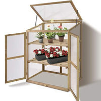 Serres gonflables portables Hantechn avec cadre en bois robuste anti-UV, faciles à assembler, serre de jardin