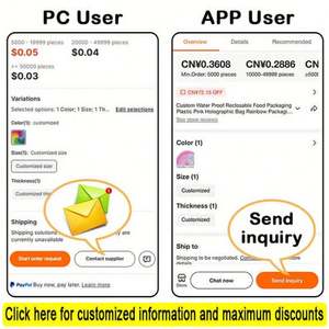 Emballage de sac à fermeture éclair personnalisé emballage en plastique à fermeture à glissière à 3 côtés pour chaussettes emballage de sous-vêtements en tissu - Product Image 5