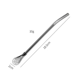 Cuchara de paja de doble propósito de acero inoxidable 304 transfronterizo, herramienta de agitación de filtrado desmontable de 6mm para té de <span class=keywords><strong>Yerba</strong></span> <span class=keywords><strong>Mate</strong></span>, té de frutas - Product Image 6