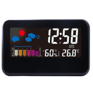 Kỹ thuật số không dây Dự báo thời tiết trạm Đồng hồ đo độ ẩm và nhiệt độ Nhiệt kế - Product Image 2