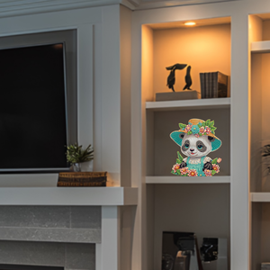 Kits de peinture diamant Ornements de bureau DIY <span class=keywords><strong>Panda</strong></span> Forme spéciale Cristal Diamant Art Table Stand Up 5D Gem Peinture pour la maison - Product Image 6