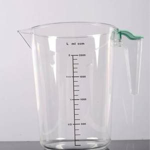 250-300ml PC plastic keuken bakbeker met gegradueerde digitale markering, transparant, met stapelbaar handvat - Product Image 2