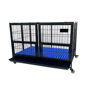 Cage et <span class=keywords><strong>caisse</strong></span> pour chien pliable en métal de 43 ''à double porte avec mangeoire de clôture - Product Image 4