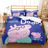 ChamXue ensemble de literie housse de couette 2 taies d'oreiller tissé Polyester qualité literie dessin animé 3D imprimé 200TC Style européen américain