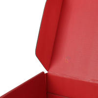 Caja de Cartón Corrugado Roja Impresa a Todo Color con Asa para Envíos, Caja de Cartón Personalizada para Envíos de Accesorios Electrónicos