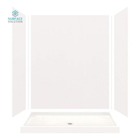 Panneau mural de douche en acrylique blanc, imperméable, surface solide