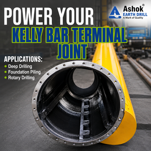 Ashok Kelly Bar Terminal Joint Yellow Steel <b>Drilling</b> Connection for Deep Foundation Rotary Applications - Product Image 1