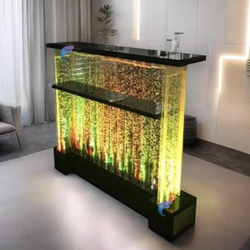 Elevate Your Home Decor with LED Lighted Bubble Bar Reception Table