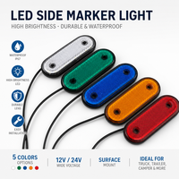 Nouvelle lampe latérale LED ENSAITE, feux de gabarit avant et arrière, feux de stationnement, pour remorque, camion, camping-car, pick-up, montage en surface