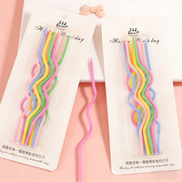 Bougies d'anniversaire en spirale torsadées longues et colorées en forme de vague pour la décoration de gâteaux d'anniversaire et de fêtes (vente en gros)