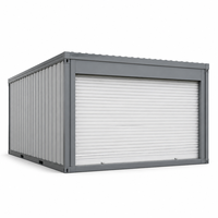Garage conteneur combiné 2x20 pieds, double unité en acier pour stockage de deux voitures, à baie large et verrouillable, pour véhicules familiaux et atelier