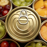 214 #   Couvercles de boîtes de conserve EOE à ouverture facile en émail blanc chromé TFS de 69,9 mm pour pâte de tomate en conserve