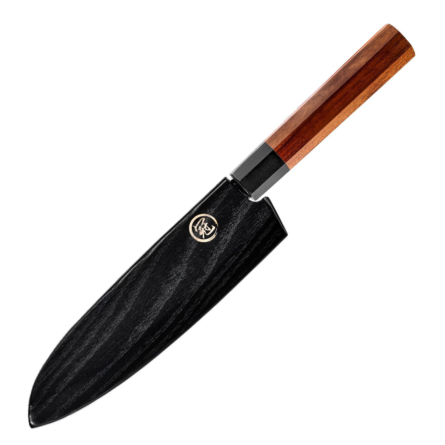 Coltello Santoku in legno da 7,5'' con fodero