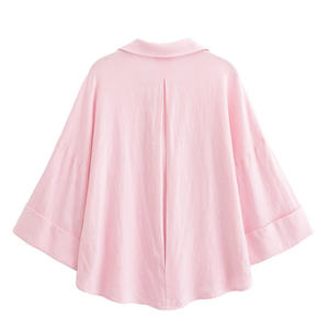 ZATRHMBM <span class=keywords><strong>Camicia</strong></span> da <span class=keywords><strong>Donna</strong></span> Primavera 2025 Nuova Moda a Maniche Larghe con Colletto Classico Casual e Ampia - Product Image 3