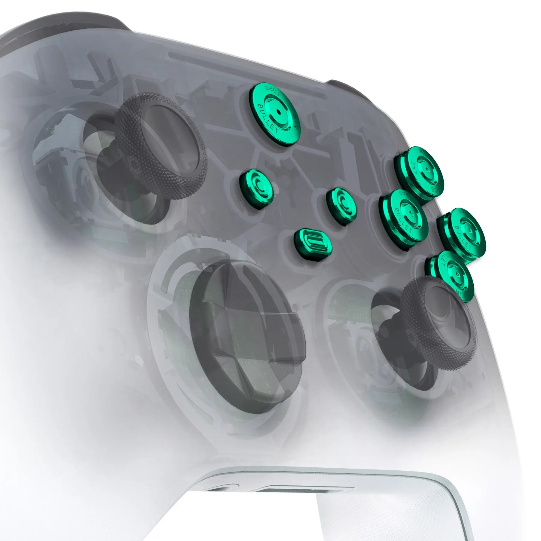 8In1Green eXtremeRate Metal Abxy Home Start Back Share Buttons For Xbox Series X S Controller Gamepad Game Accessories