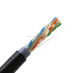 305m double couche veste 2pr 4pr <span class=keywords><strong>rj45</strong></span> rj11 réseau rempli de gelée utp cat6 câble extérieur - Product Image 2